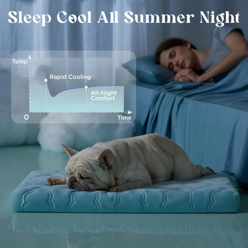 Orthopedic Cooling Dog Bed with Washable Cover